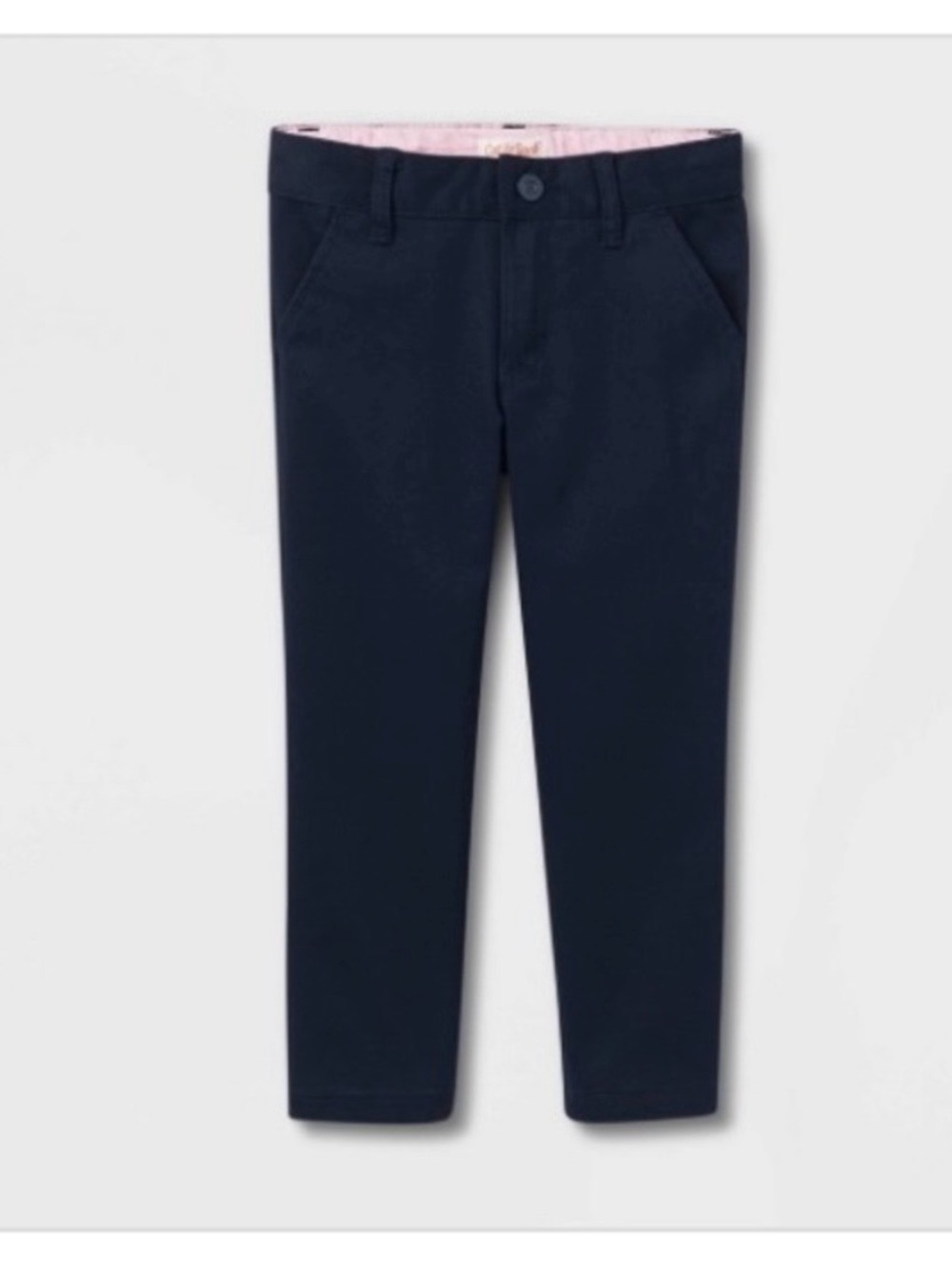 Cat & Jack Toddler Girls' Skinny Slim Fit Uniform Chino Pants - Navy Size 4T new